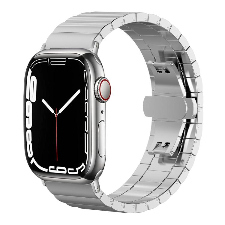 For Apple Watch 38 / 40 / 41 / S10 42mm 20mm xDfind One-bead Bamboo Solid Stainless Steel Watch Band
