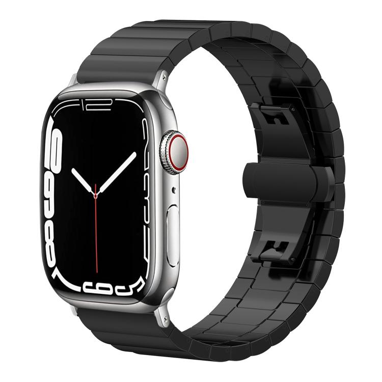 For Apple Watch 38 / 40 / 41 / S10 42mm 20mm xDfind One-bead Bamboo Solid Stainless Steel Watch Band