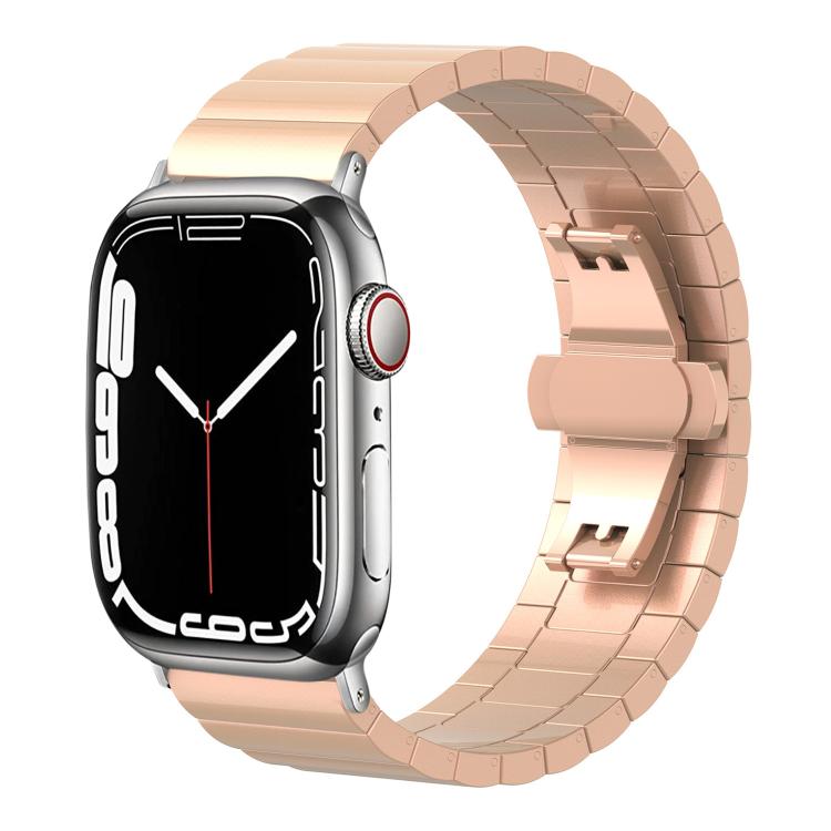 For Apple Watch 38 / 40 / 41 / S10 42mm 20mm xDfind One-bead Bamboo Solid Stainless Steel Watch Band