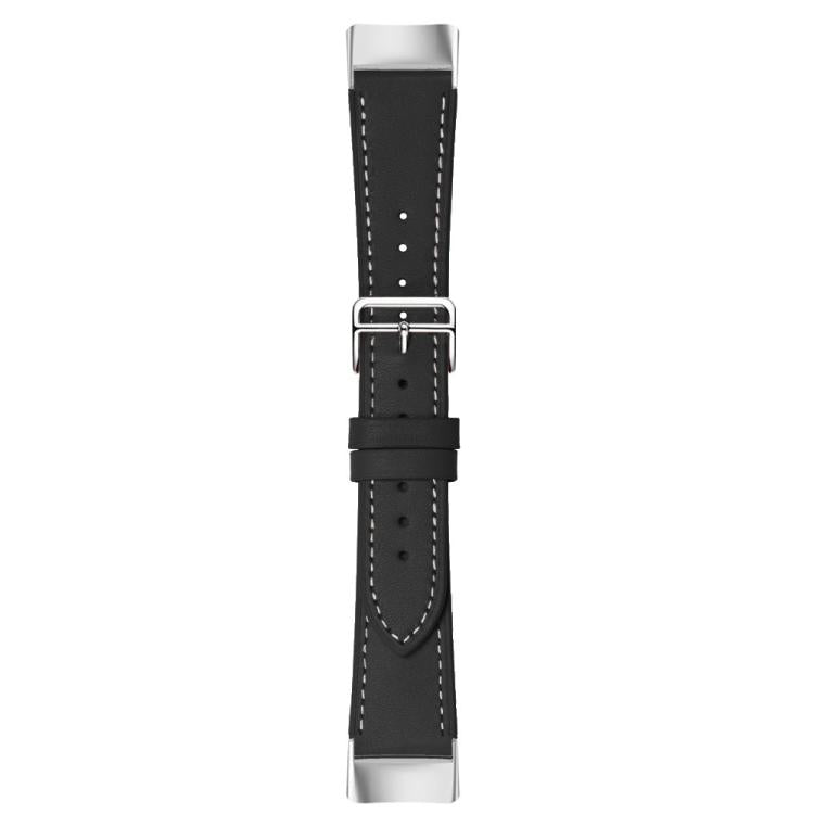 For Fitbit Charge 6 / 5 Cowhide Leather Watch Band