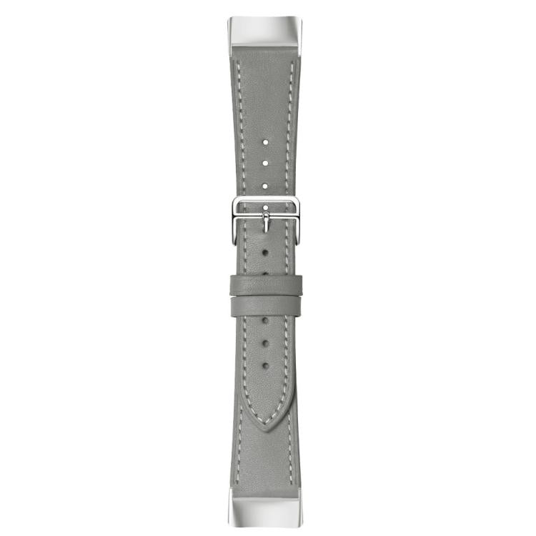 For Fitbit Charge 6 / 5 Cowhide Leather Watch Band