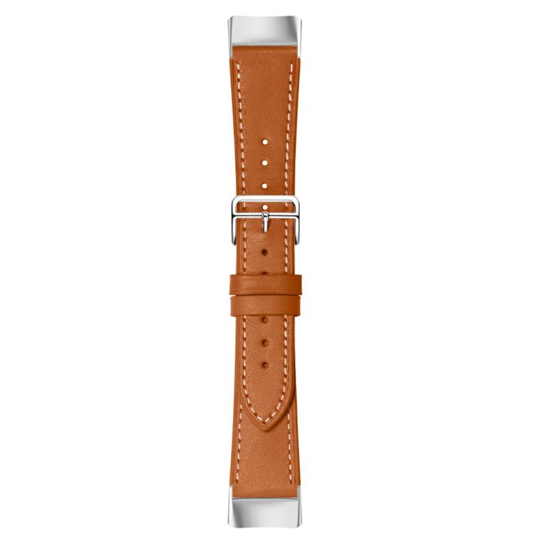 For Fitbit Charge 6 / 5 Cowhide Leather Watch Band