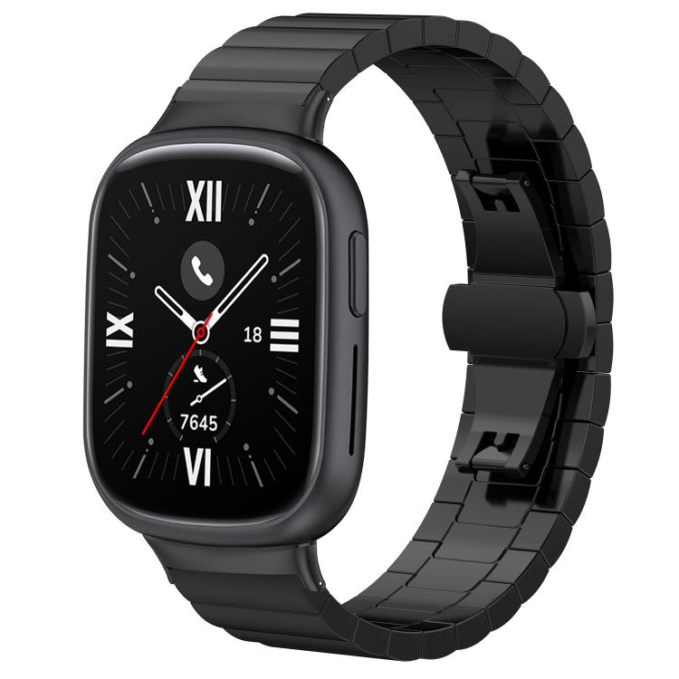 For Honor Watch 4 TMA-L19 20mm xDfind One-bead Bamboo Solid Stainless Steel Watch Band