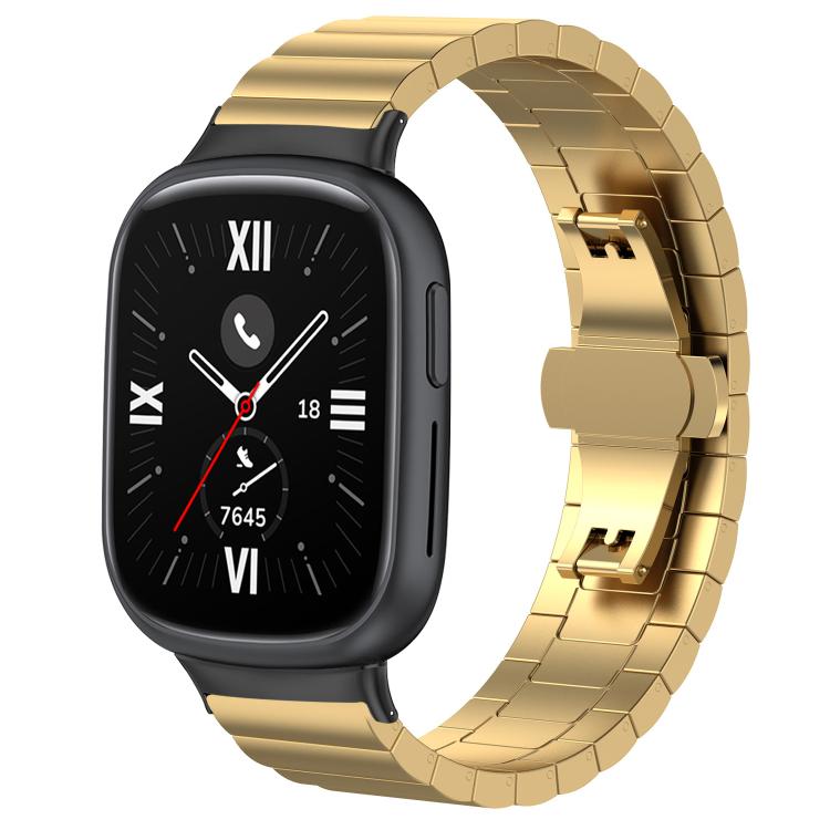 For Honor Watch 4 TMA-L19 20mm xDfind One-bead Bamboo Solid Stainless Steel Watch Band