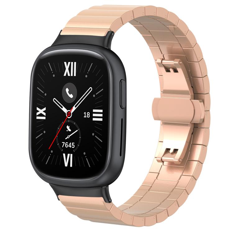 For Honor Watch 4 TMA-L19 20mm xDfind One-bead Bamboo Solid Stainless Steel Watch Band