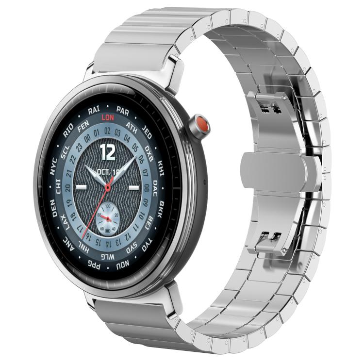 For Honor Watch Fit 22mm xDfind One-bead Bamboo Solid Stainless Steel Watch Band