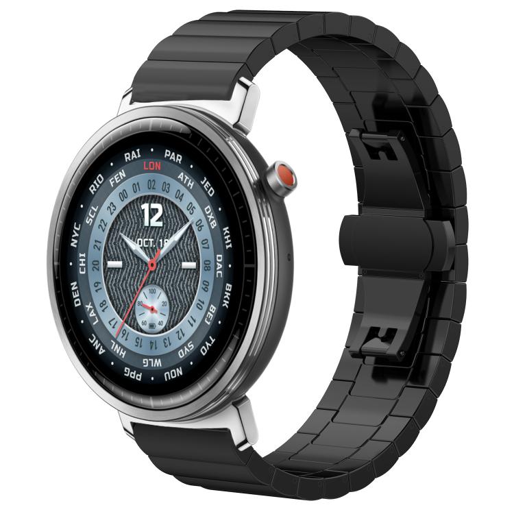 For Honor Watch Fit 22mm xDfind One-bead Bamboo Solid Stainless Steel Watch Band