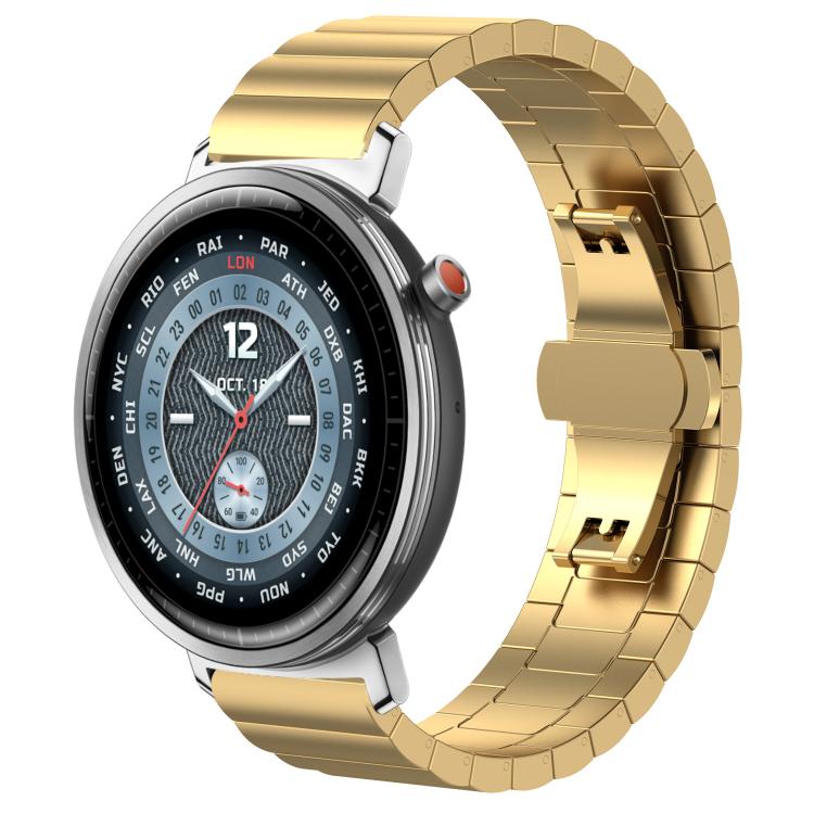 For Honor Watch Fit 22mm xDfind One-bead Bamboo Solid Stainless Steel Watch Band