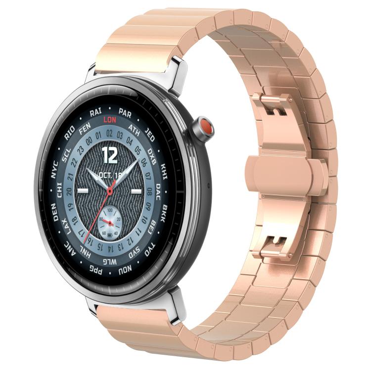For Honor Watch Fit 22mm xDfind One-bead Bamboo Solid Stainless Steel Watch Band