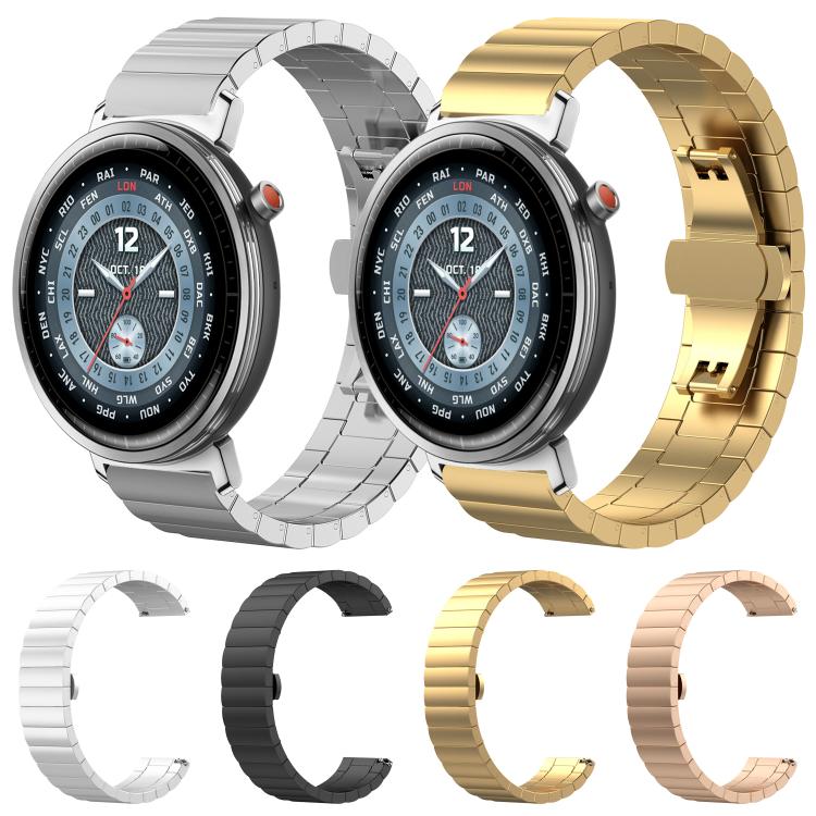 For Honor Watch Fit 22mm xDfind One-bead Bamboo Solid Stainless Steel Watch Band