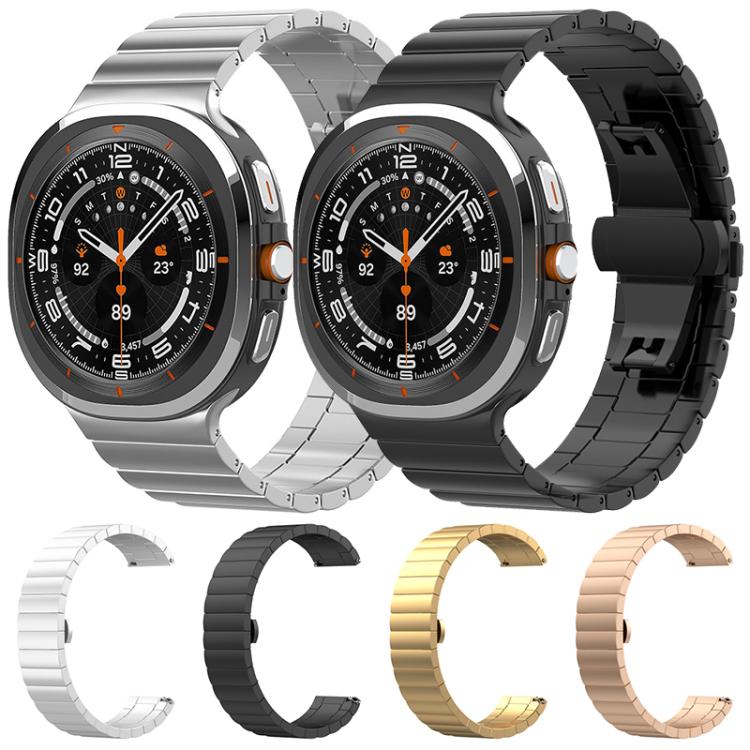 For Samsung Galaxy Watch 7 / 6 / 5 / FE 20mm xDfind One-bead Bamboo Solid Stainless Steel Watch Band
