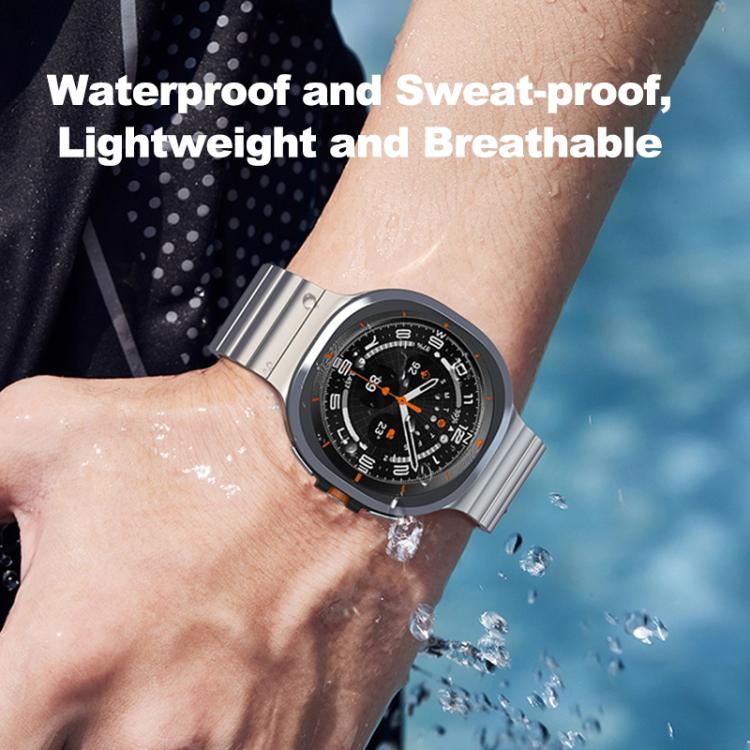 For Samsung Galaxy Fit3 SM-R390 18mm xDfind One-bead Bamboo Solid Stainless Steel Watch Band