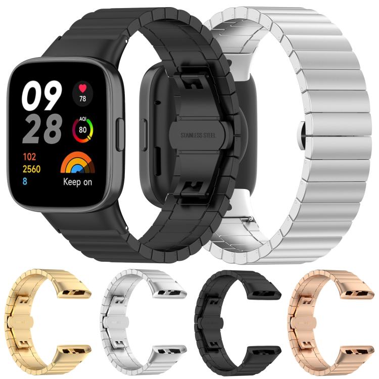 For Xiaomi Smart Band 10 / 9 / 8 NFC 14mm xDfind One-bead Bamboo Solid Stainless Steel Watch Band