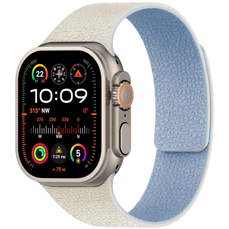 For Apple Watch 38 / 40 / 41 / S10 42mm xDfind Litchi Texture Magnetic Silicone Watch Band