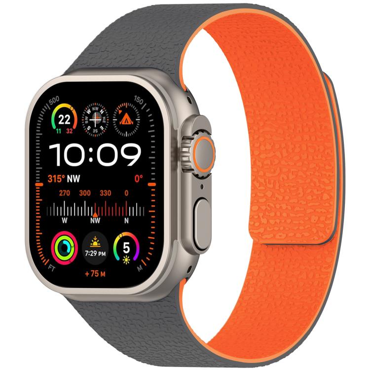 For Apple Watch 38 / 40 / 41 / S10 42mm xDfind Litchi Texture Magnetic Silicone Watch Band