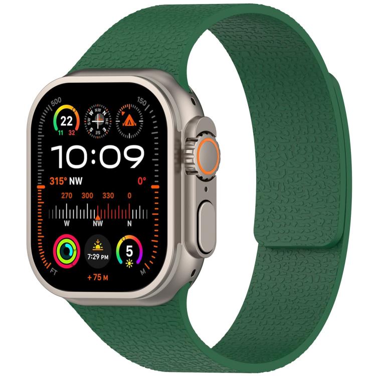 For Apple Watch 38 / 40 / 41 / S10 42mm xDfind Litchi Texture Magnetic Silicone Watch Band