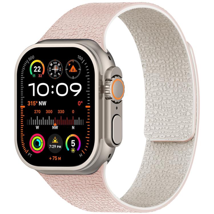 For Apple Watch 38 / 40 / 41 / S10 42mm xDfind Litchi Texture Magnetic Silicone Watch Band