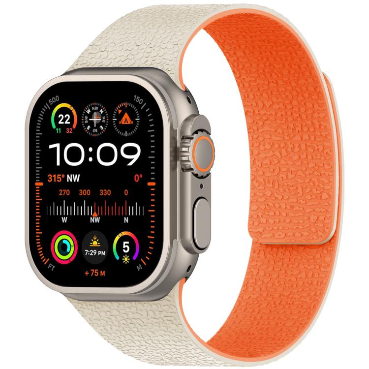For Apple Watch 38 / 40 / 41 / S10 42mm xDfind Litchi Texture Magnetic Silicone Watch Band