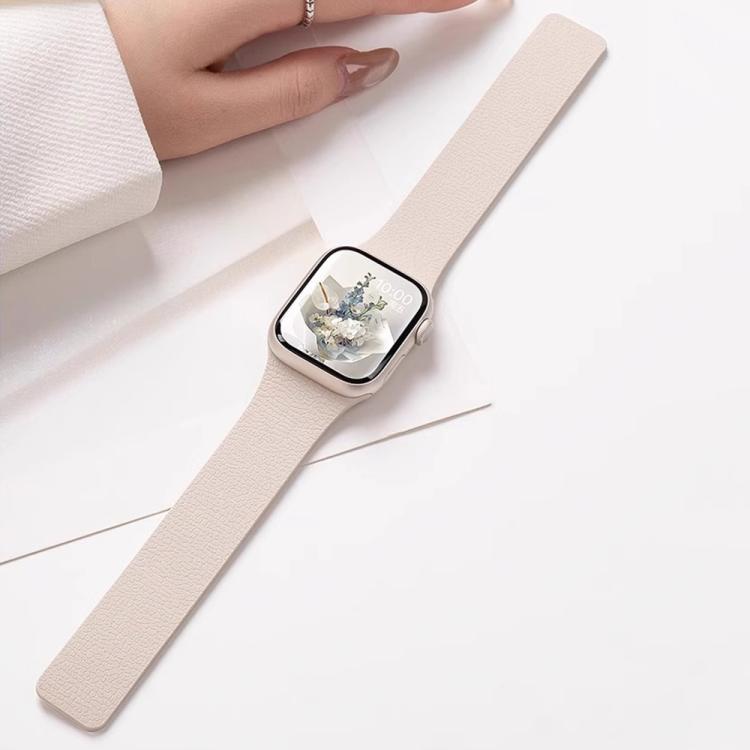 For Apple Watch 38 / 40 / 41 / S10 42mm xDfind Litchi Texture Magnetic Silicone Watch Band