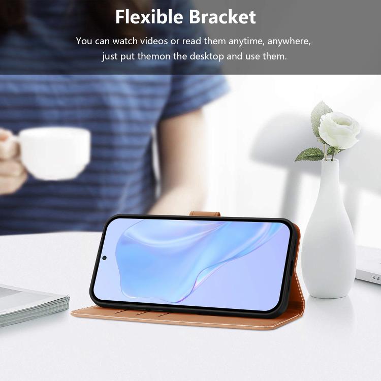 For OPPO A6 GT 5G Skin Feel Solid Color Leather Phone Case with Lanyard