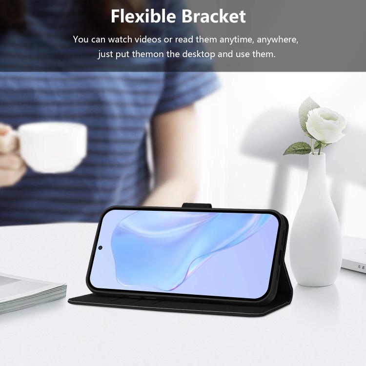 For OPPO A6 GT 5G Skin Feel Solid Color Leather Phone Case with Lanyard