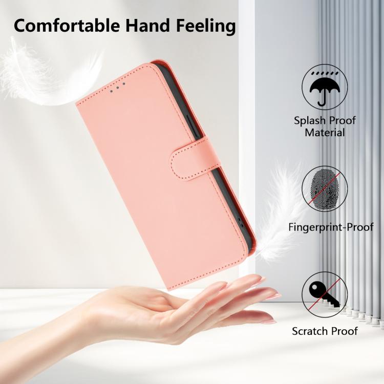 For OPPO Find X9 Skin Feel Solid Color Leather Phone Case with Lanyard