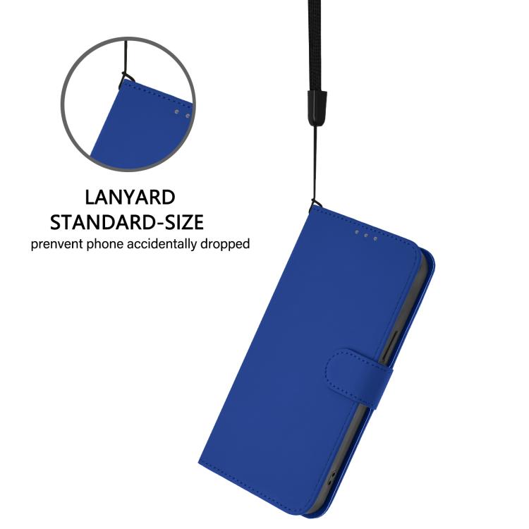 For OPPO Find X9 Skin Feel Solid Color Leather Phone Case with Lanyard