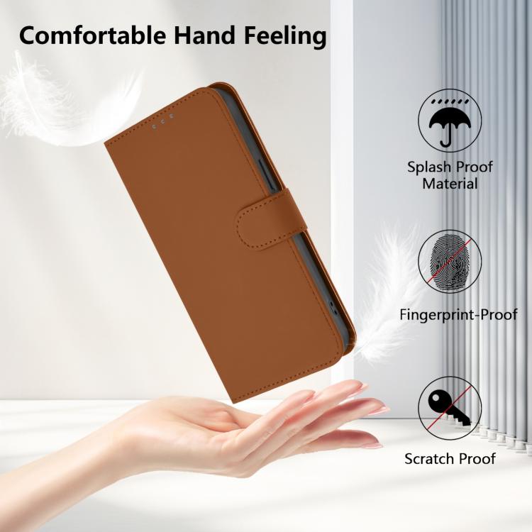For OPPO Find X9 Pro Skin Feel Solid Color Leather Phone Case with Lanyard