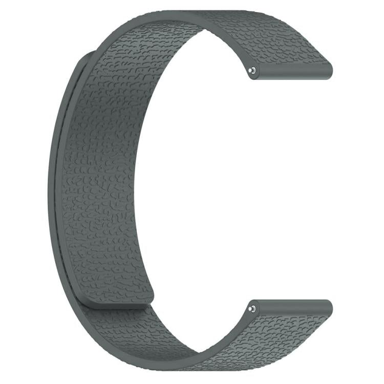 14mm xDfind Flat Head Litchi Texture Magnetic Silicone Watch Band