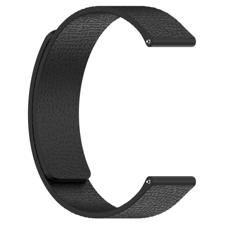 20mm xDfind Flat Head Litchi Texture Magnetic Silicone Watch Band