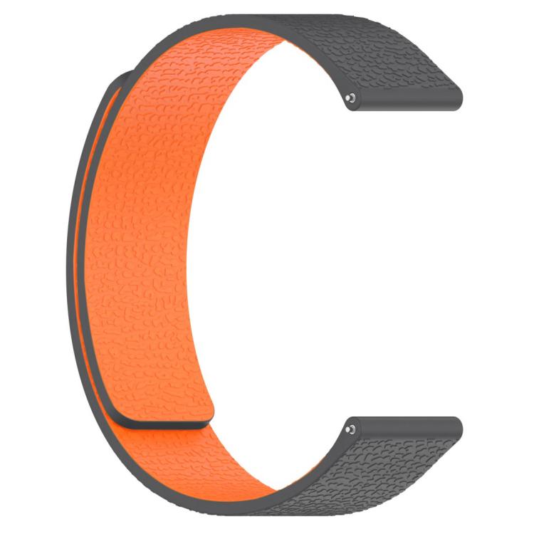 20mm xDfind Flat Head Litchi Texture Magnetic Silicone Watch Band
