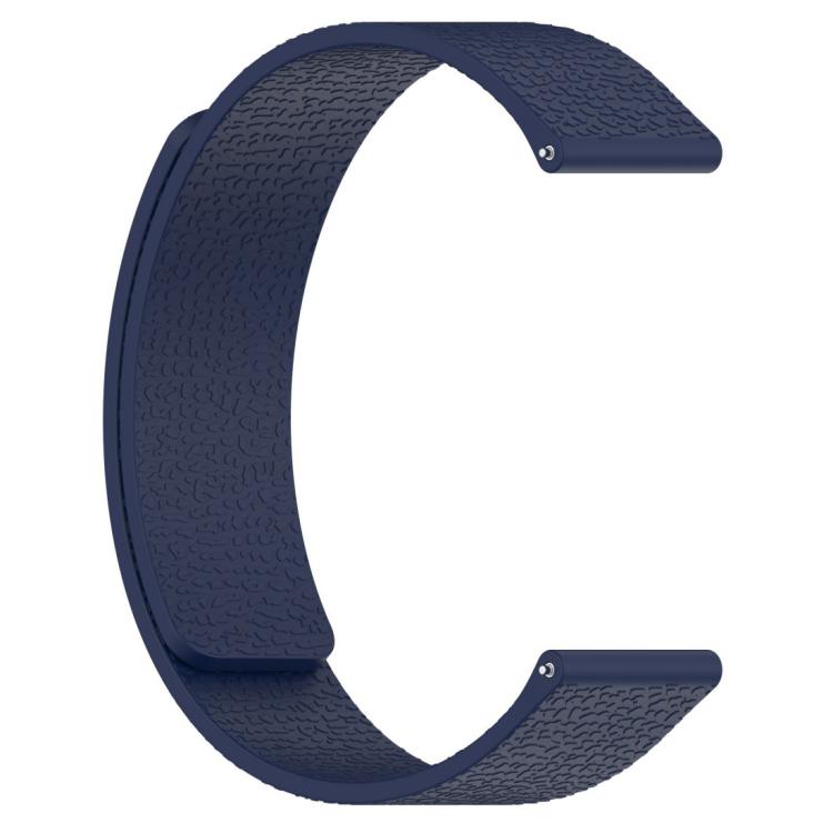 20mm xDfind Flat Head Litchi Texture Magnetic Silicone Watch Band