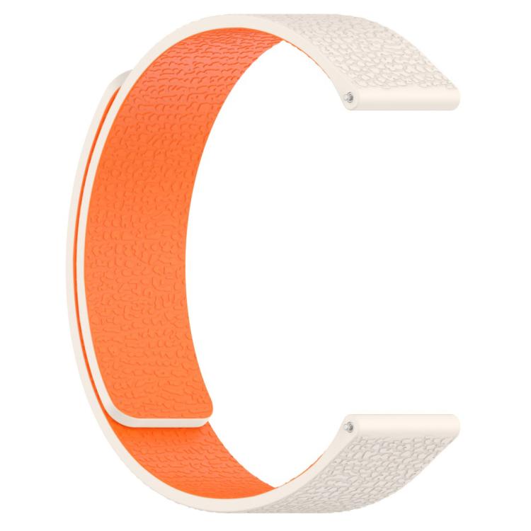 20mm xDfind Flat Head Litchi Texture Magnetic Silicone Watch Band