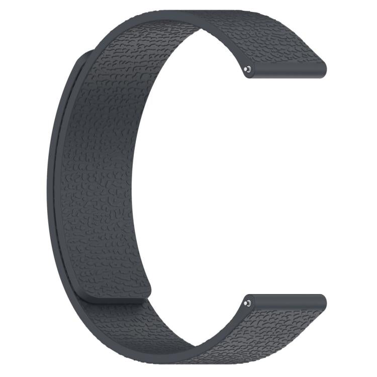 20mm xDfind Flat Head Litchi Texture Magnetic Silicone Watch Band