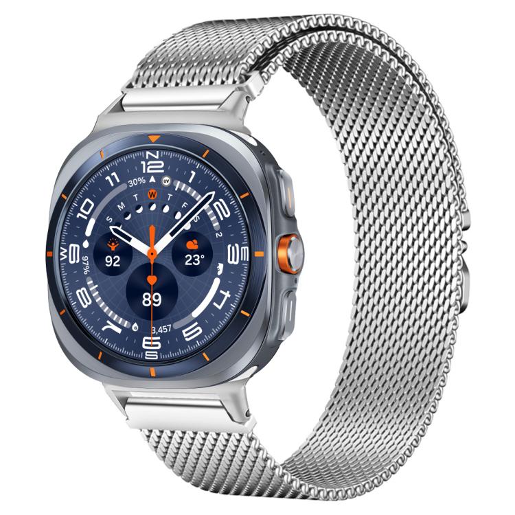 For Samsung Galaxy Watch Ultra / Ultra 2025 xDfind Milanese Parachute Buckle Stainless Steel Watch Band