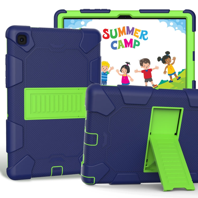 For Samsung Galaxy Tab A7 (2020) T500/T505 Shockproof Two-Color Silicone Protective Case with Holder