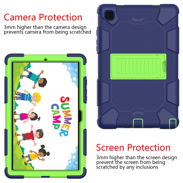 For Samsung Galaxy Tab A7 (2020) T500/T505 Shockproof Two-Color Silicone Protective Case with Holder