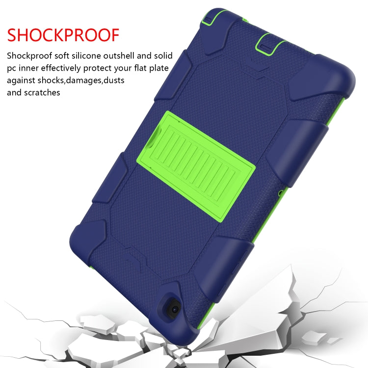 For Samsung Galaxy Tab A7 (2020) T500/T505 Shockproof Two-Color Silicone Protective Case with Holder
