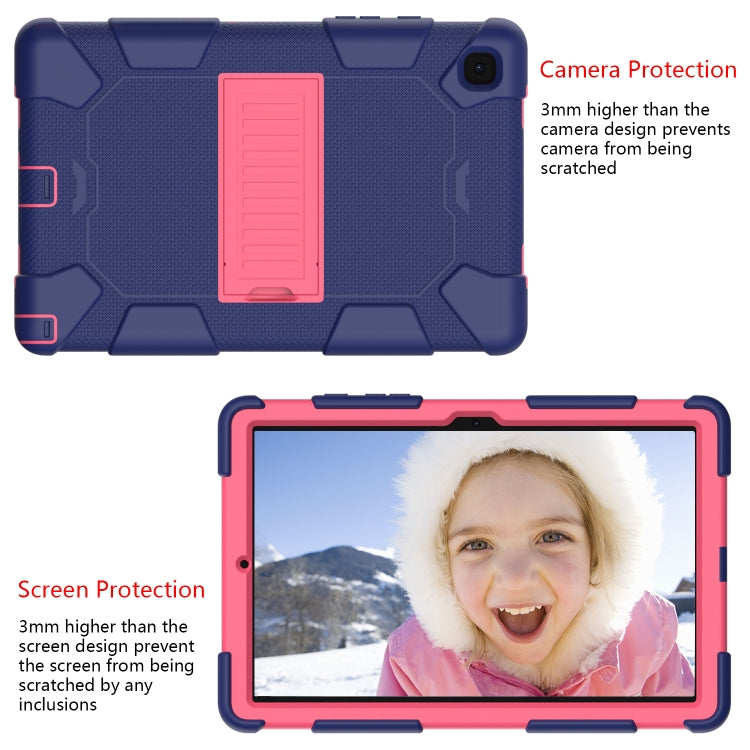 For Samsung Galaxy Tab A7 (2020) T500/T505 Shockproof Two-Color Silicone Protective Case with Holder