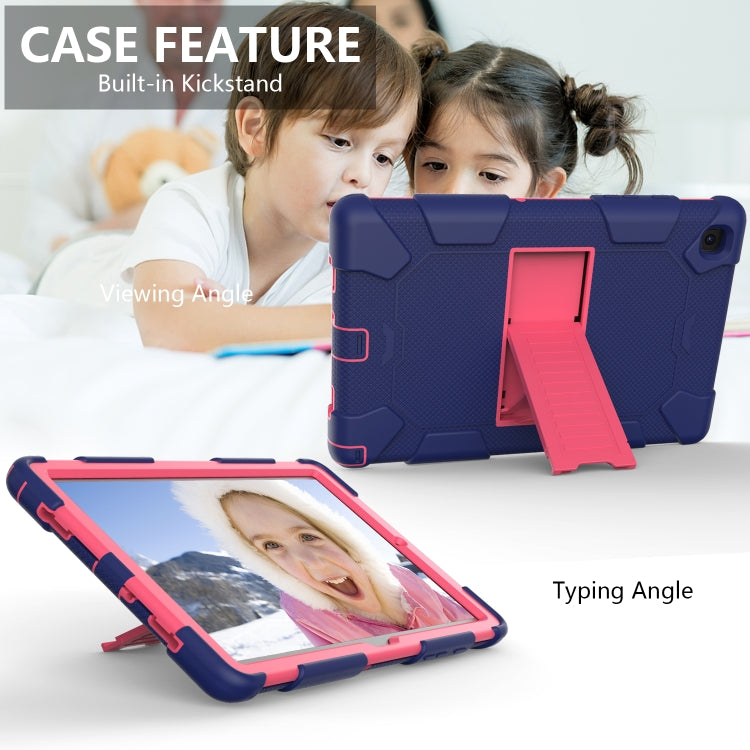 For Samsung Galaxy Tab A7 (2020) T500/T505 Shockproof Two-Color Silicone Protective Case with Holder