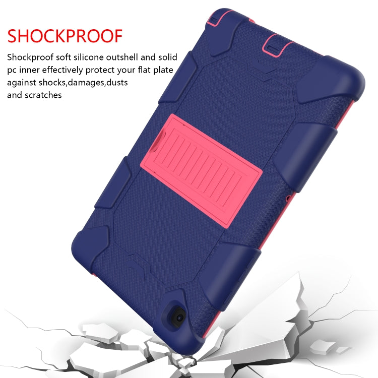 For Samsung Galaxy Tab A7 (2020) T500/T505 Shockproof Two-Color Silicone Protective Case with Holder