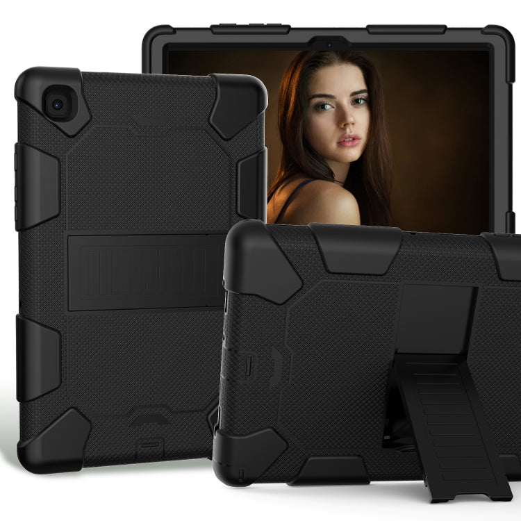 For Samsung Galaxy Tab A7 (2020) T500/T505 Shockproof Two-Color Silicone Protective Case with Holder