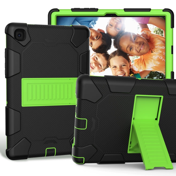 For Samsung Galaxy Tab A7 (2020) T500/T505 Shockproof Two-Color Silicone Protective Case with Holder