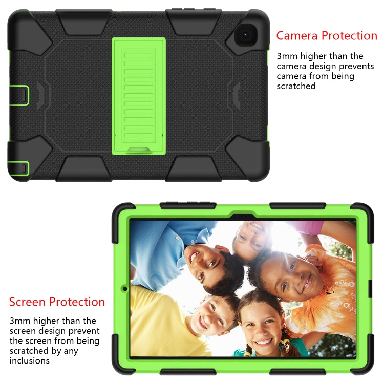 For Samsung Galaxy Tab A7 (2020) T500/T505 Shockproof Two-Color Silicone Protective Case with Holder