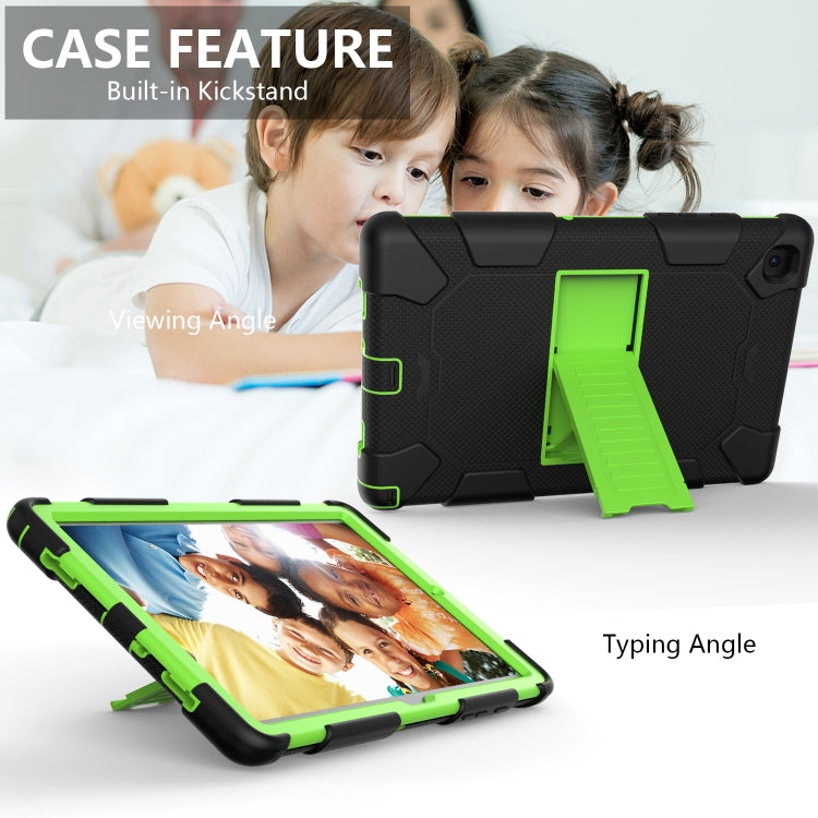 For Samsung Galaxy Tab A7 (2020) T500/T505 Shockproof Two-Color Silicone Protective Case with Holder