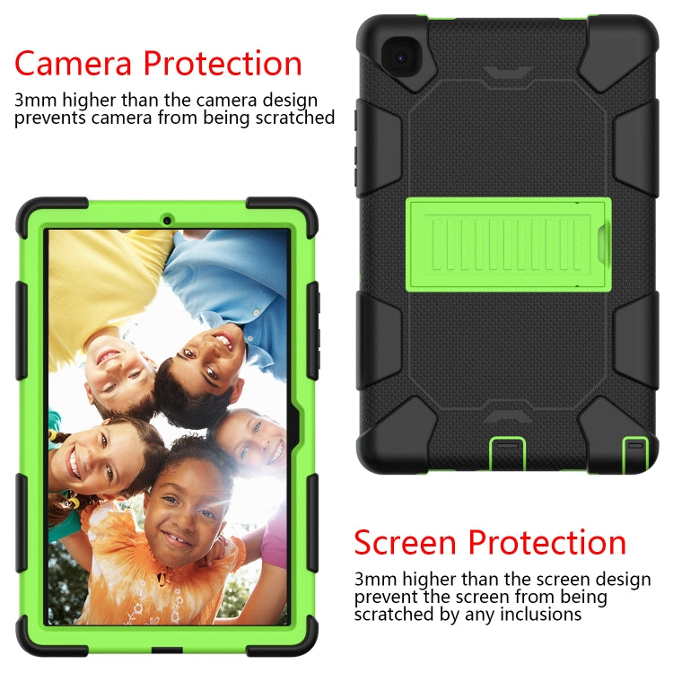 For Samsung Galaxy Tab A7 (2020) T500/T505 Shockproof Two-Color Silicone Protective Case with Holder