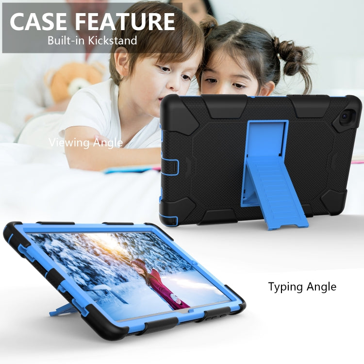 For Samsung Galaxy Tab A7 (2020) T500/T505 Shockproof Two-Color Silicone Protective Case with Holder