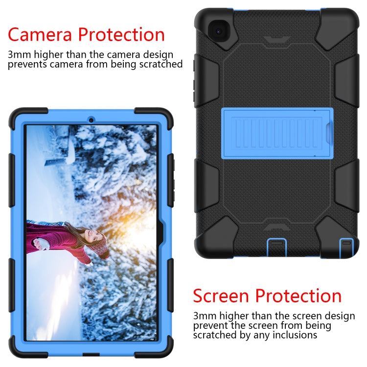 For Samsung Galaxy Tab A7 (2020) T500/T505 Shockproof Two-Color Silicone Protective Case with Holder