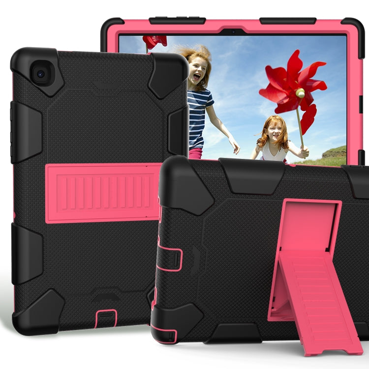 For Samsung Galaxy Tab A7 (2020) T500/T505 Shockproof Two-Color Silicone Protective Case with Holder