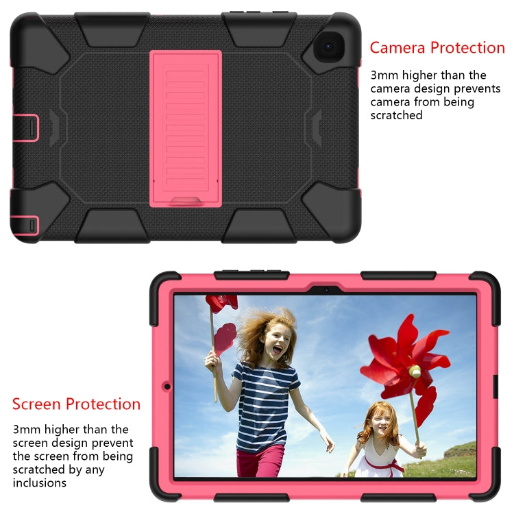 For Samsung Galaxy Tab A7 (2020) T500/T505 Shockproof Two-Color Silicone Protective Case with Holder